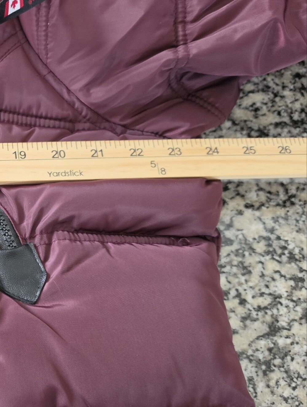 Canada Weather Gear Women’s XL Long Puffer Parka Faux Fur Hood Burgundy - Picture 15 of 16